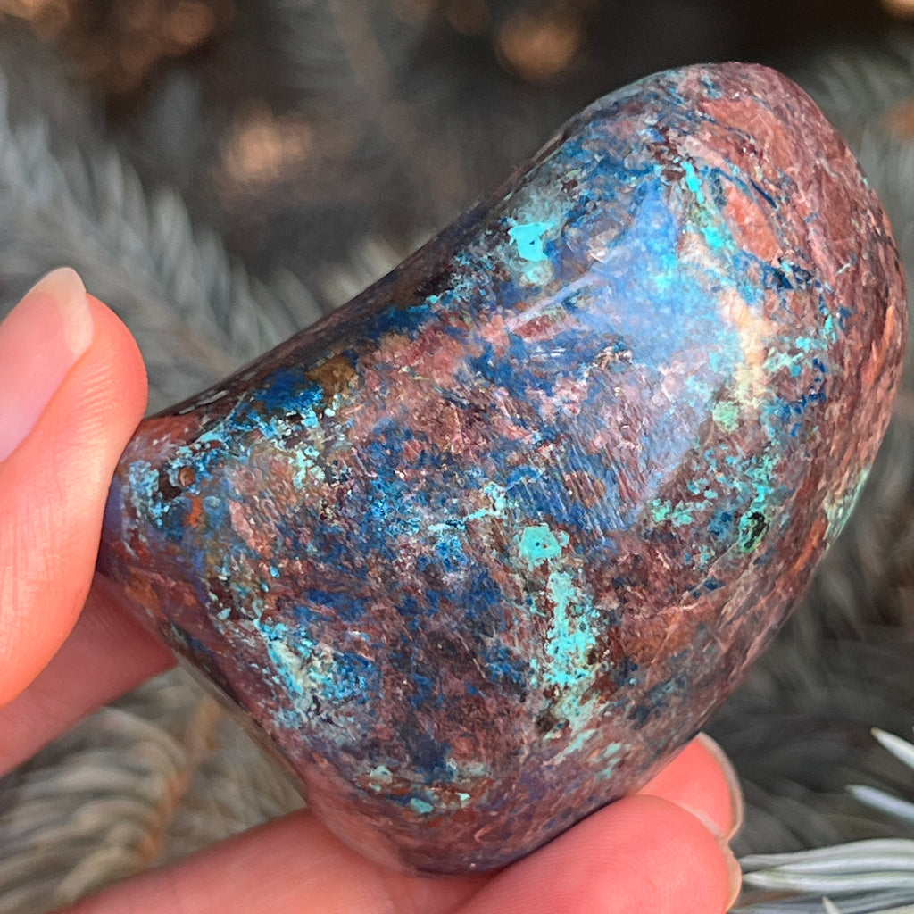 Forma libera/palmstone Shattuckite m1, pietre semipretioase - druzy.ro 8 