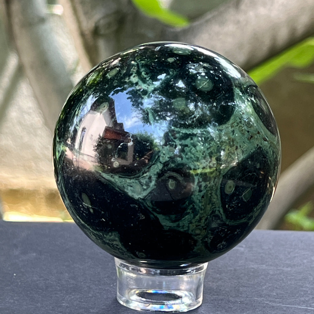 Sfera jasp kambaba Madagascar model 2, pietre semipretioase - druzy.ro 2 
