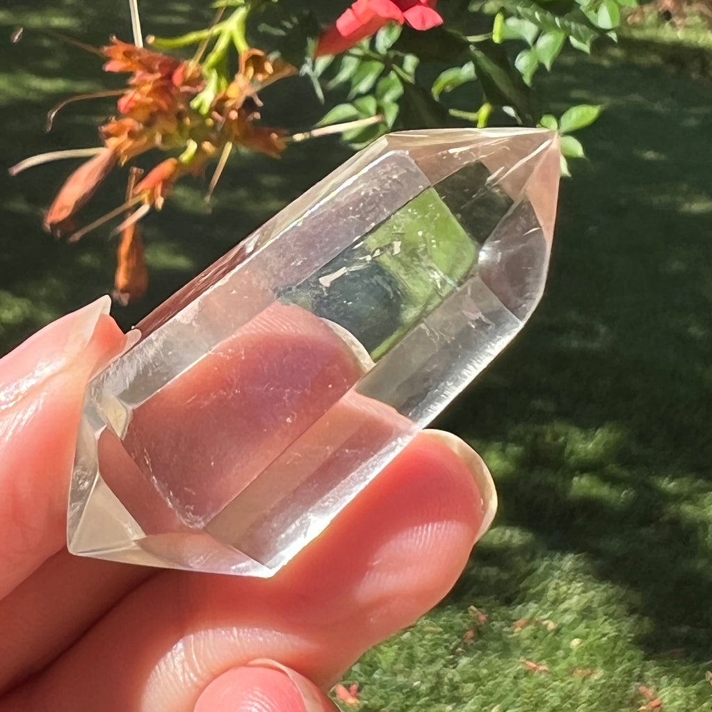 Dublu varf cristal de stanca/cuart incolor model mini8, druzy.ro, cristale 2