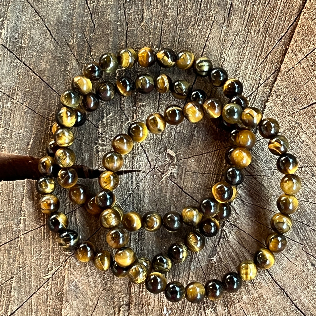 Bratara ochi de tigru galben 6 mm, pietre semipretioase - druzy.ro 3 