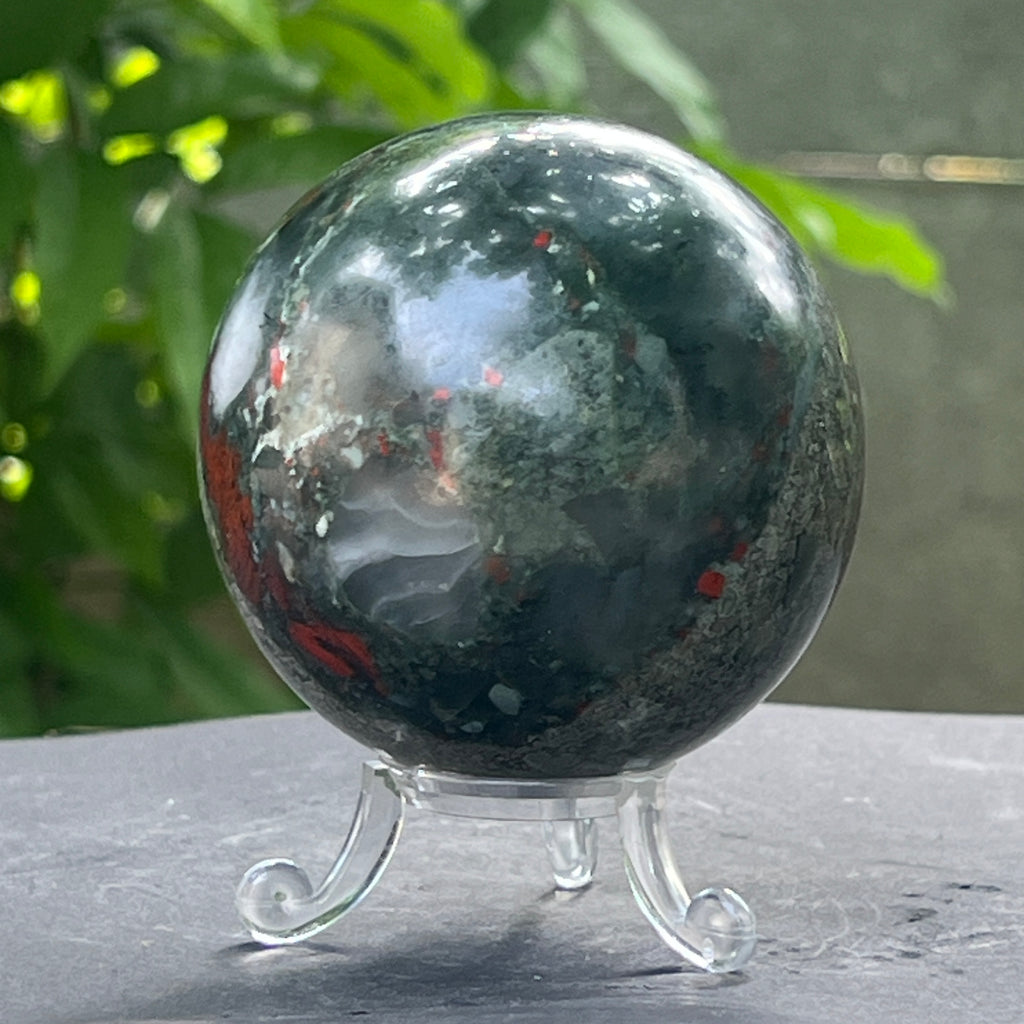 Sfera seftonit piatra sangelui model 2, pietre semipretioase - druzy.ro 1 