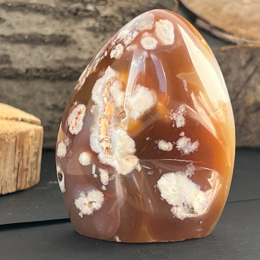 Agat coral floare din Madagascar model 13, pietre semipretioase - druzy.ro 3 
