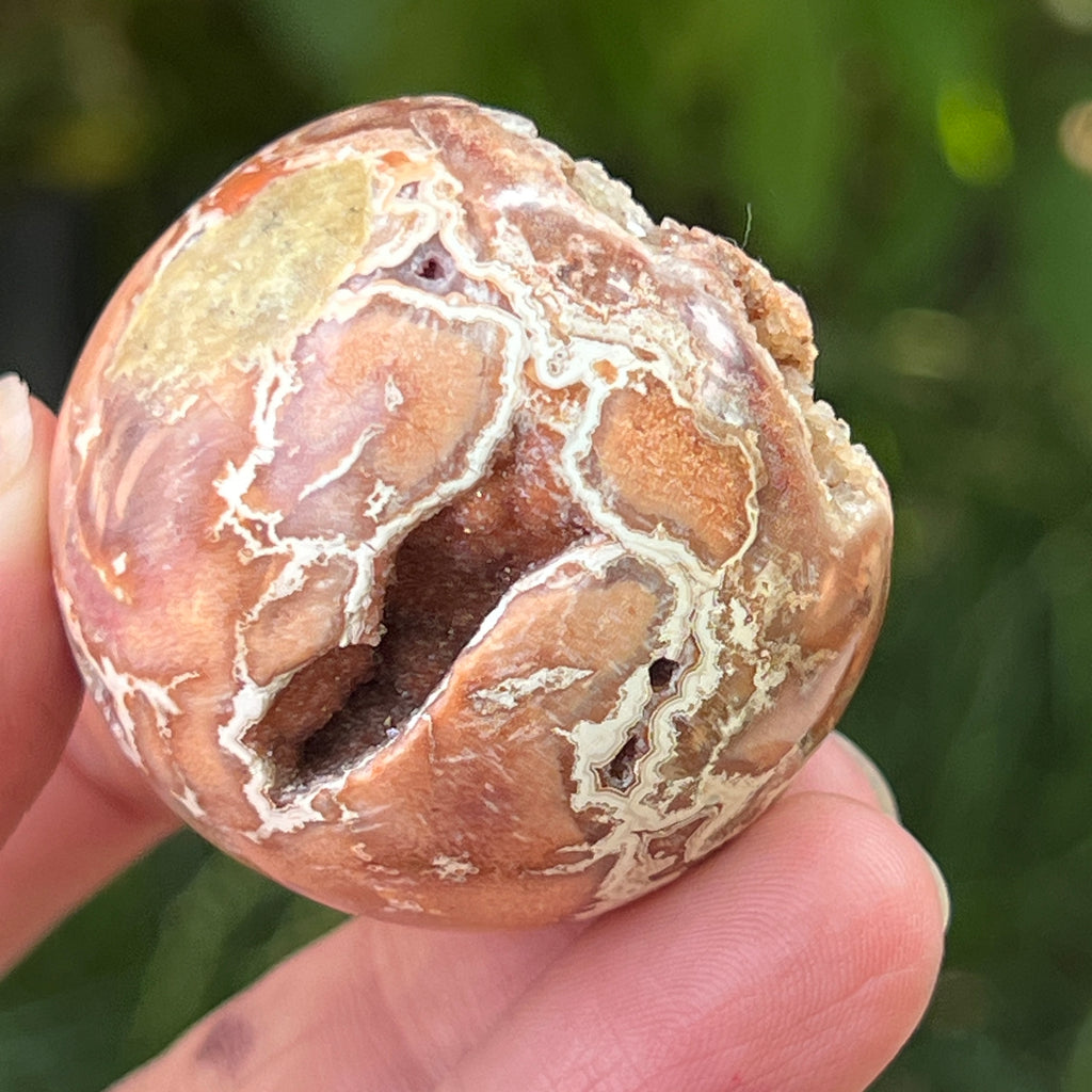 Sfera agat Crazy Lace | Model 6, pietre semipretioase - druzy.ro 2 