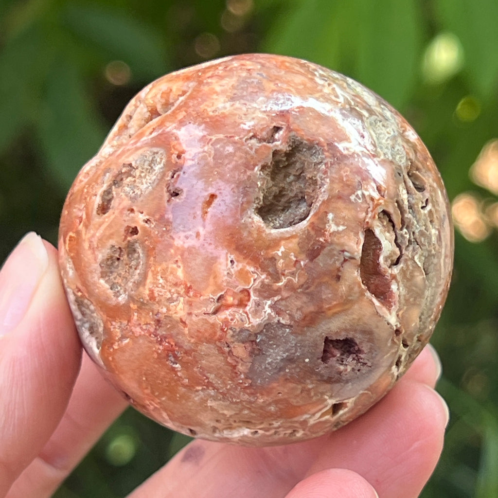 Sfera agat Crazy Lace | Model 11, pietre semipretioase - druzy.ro 7 