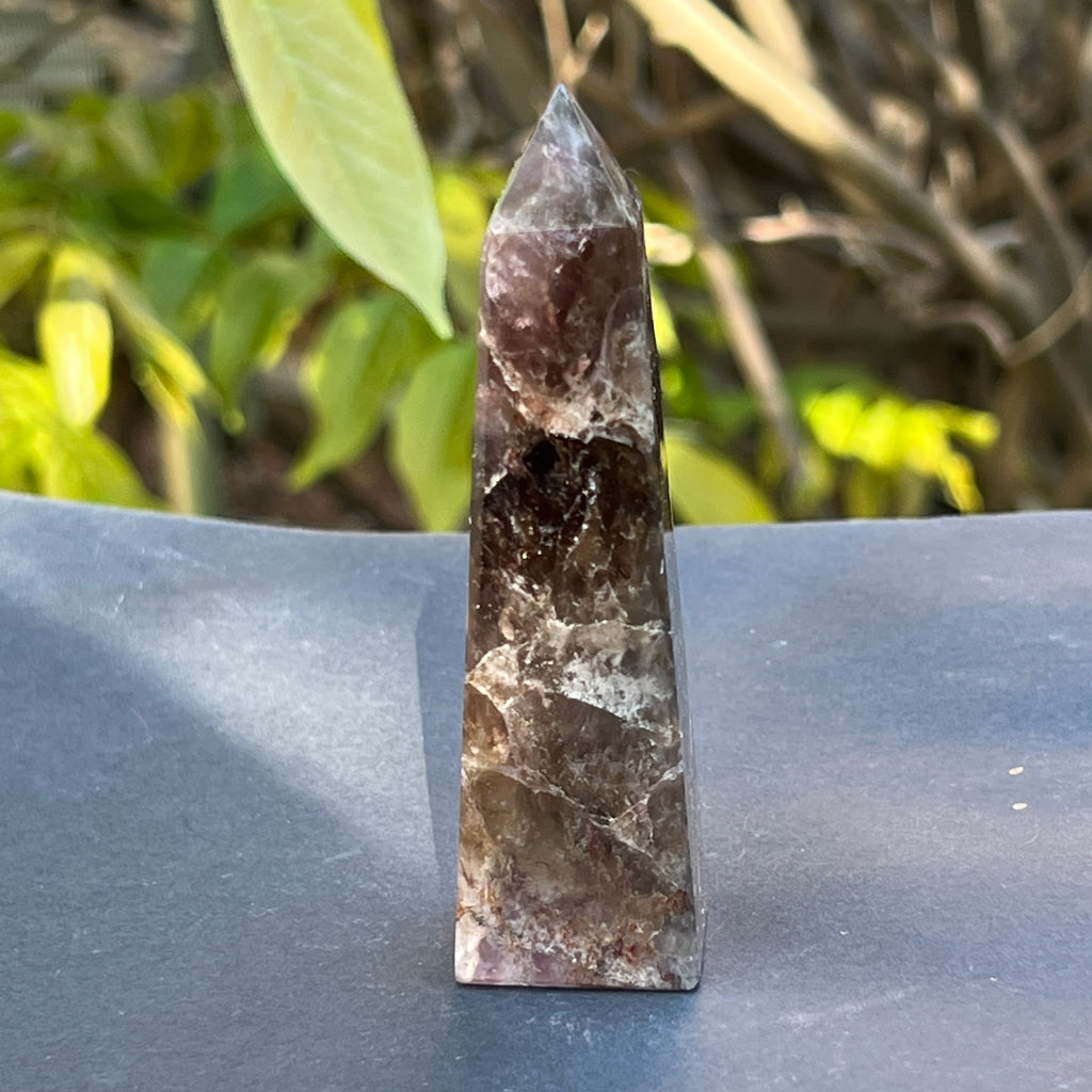 Obelisc super 7 (super seven) din Brazilia model 7, pietre semipretioase - druzy.ro 2 