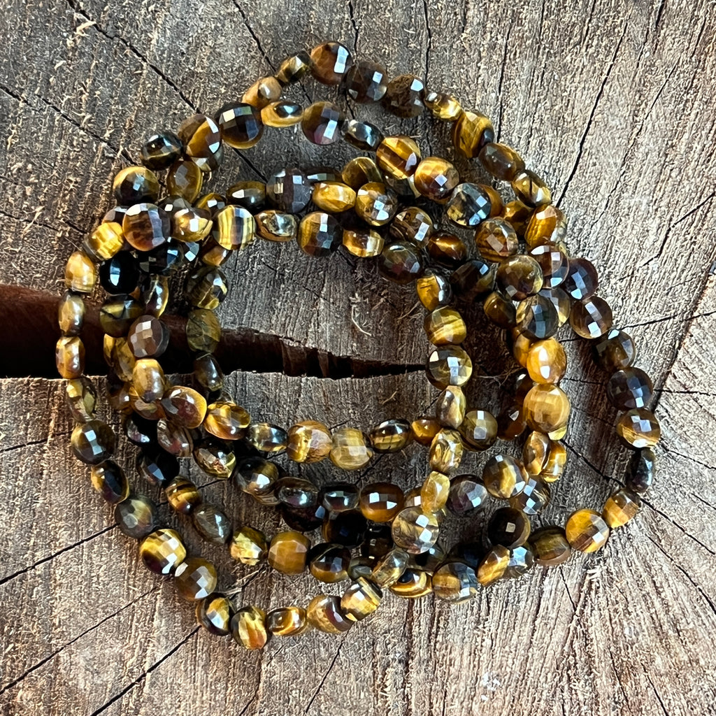 Bratara ochi de tigru fatetata discuri 6 mm, pietre semipretioase - druzy.ro 3 
