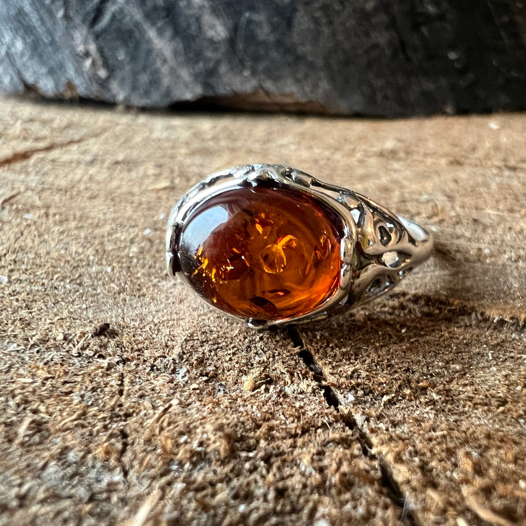 Inel argint cu chihlimbar Amber17, pietre semipretioase - druzy.ro 5 