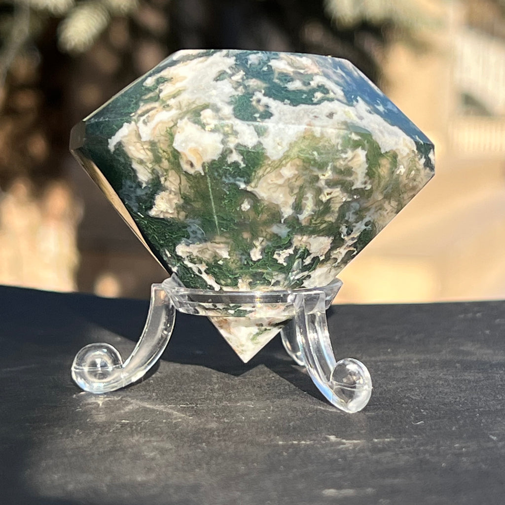 Agat muschi / moss diamant model 6, druzy.ro, cristale 5