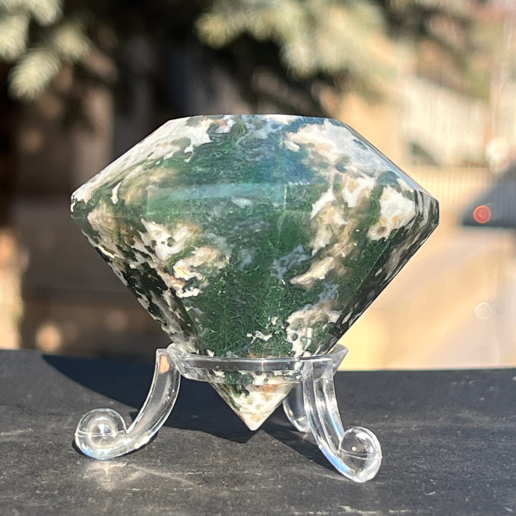 Agat muschi / moss diamant model 6, druzy.ro, cristale 7