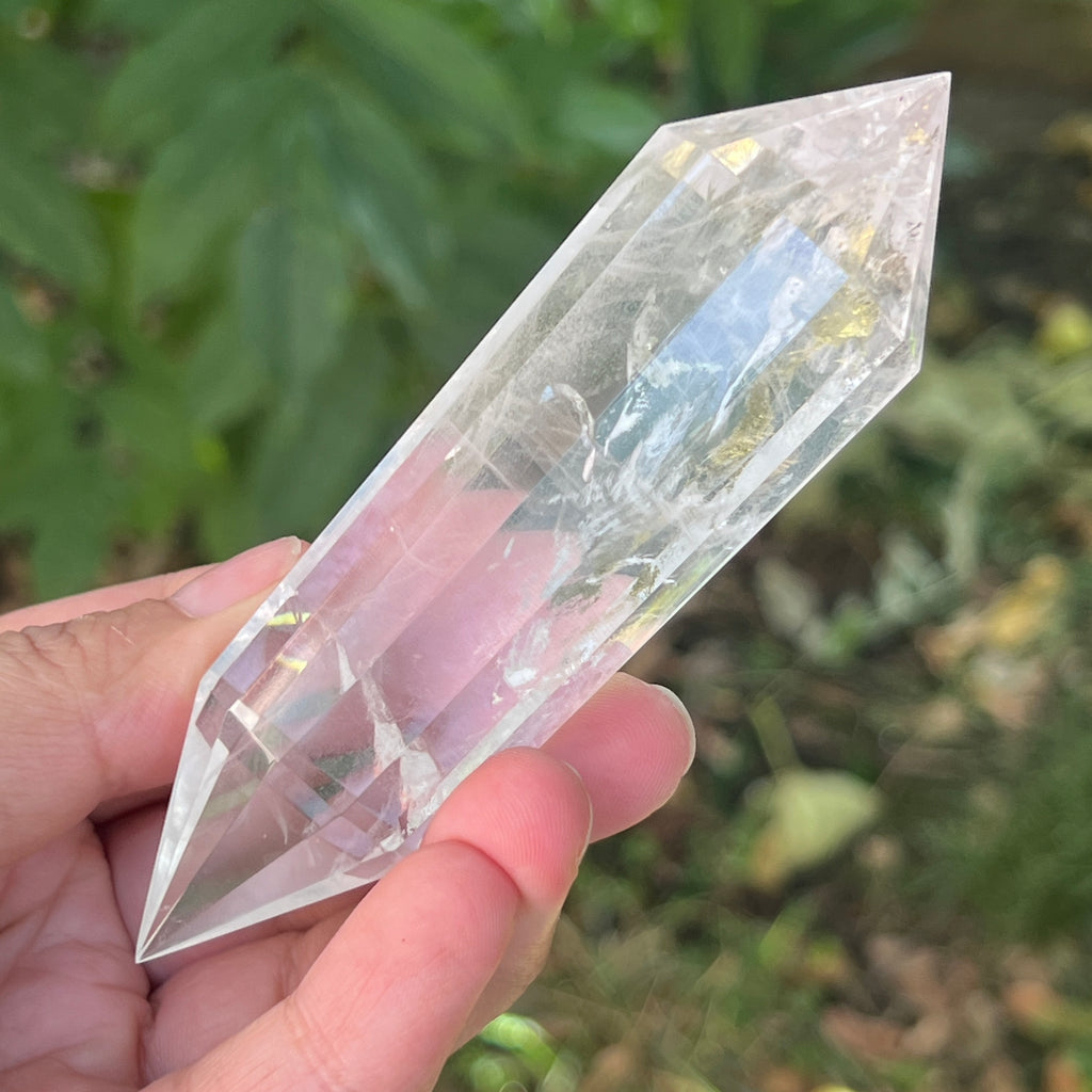 Bagheta cuart vogel, 12 fete, Brazilia model 18, pietre semipretioase - druzy.ro 2 