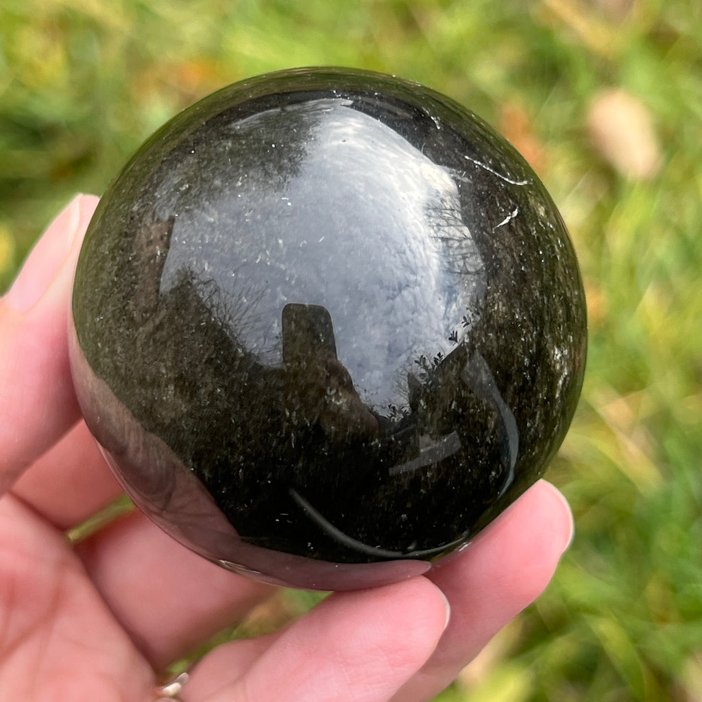 Sfera obsidian model 2, pietre semipretioase - druzy.ro 10 