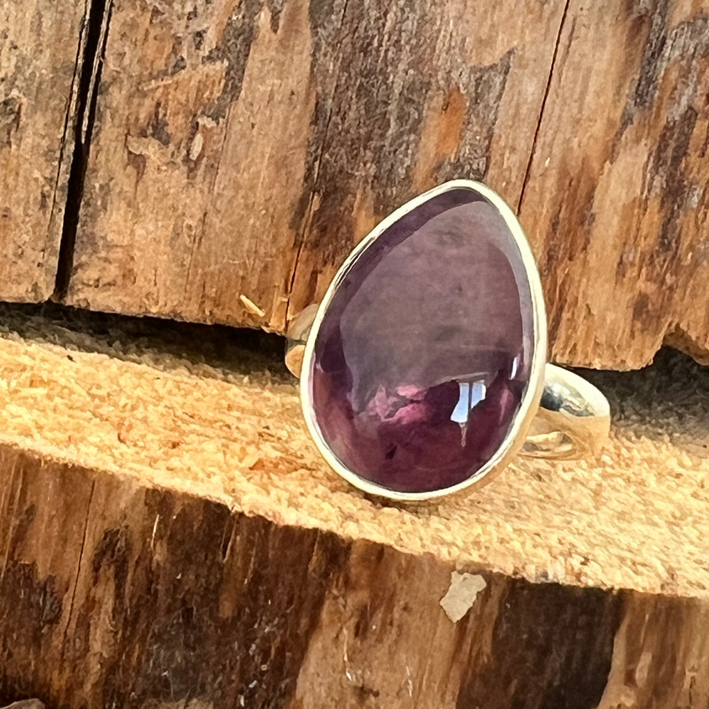 Inel ajustabil ametist din argint model 1, pietre semipretioase - druzy.ro 2 