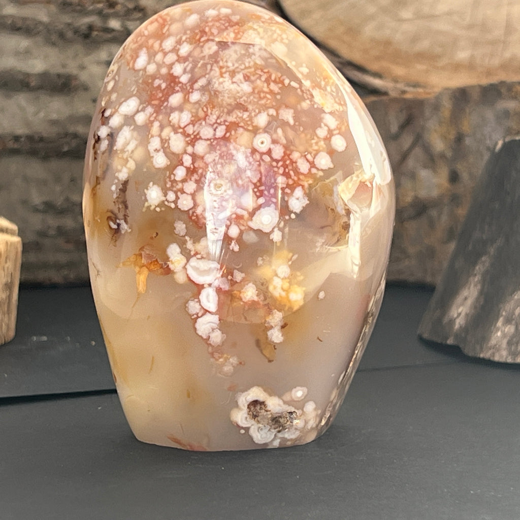 Agat coral floare din Madagascar model 15, pietre semipretioase - druzy.ro 3 