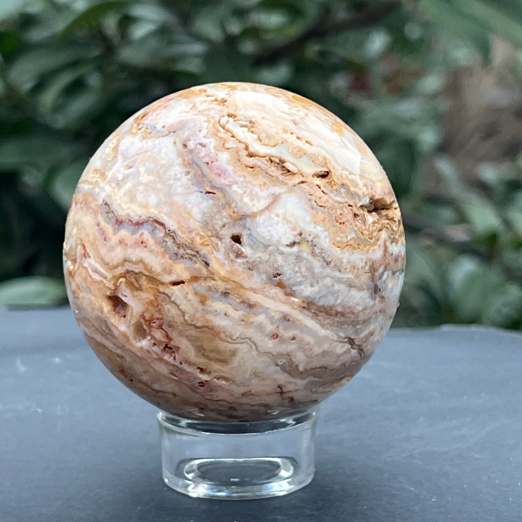 Sfera agat Crazy Lace model 2, pietre semipretioase - druzy.ro 9 