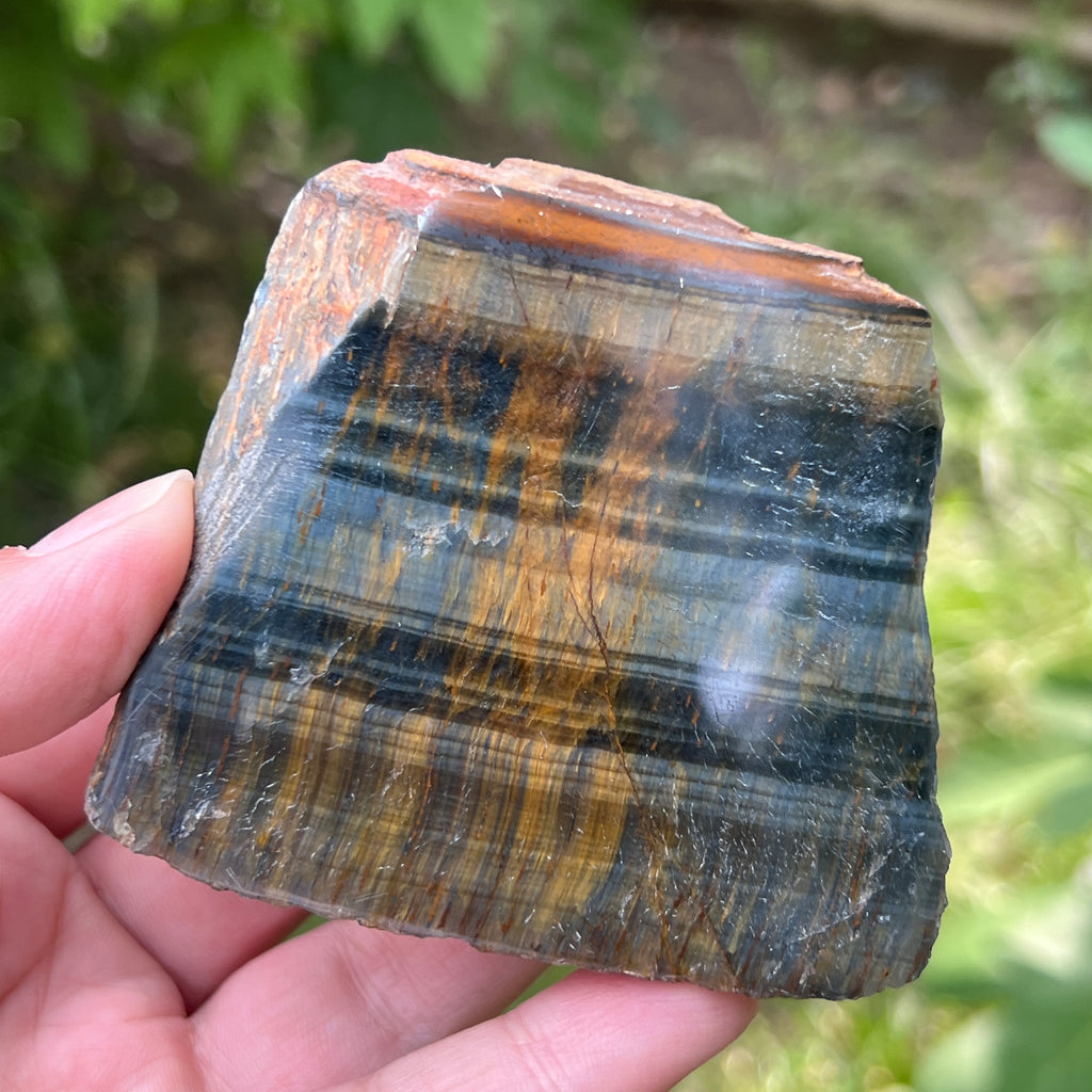 Piatra bruta ochi de tigru albastru (ochi de soim) model 1, pietre semipretioase - druzy.ro 2 