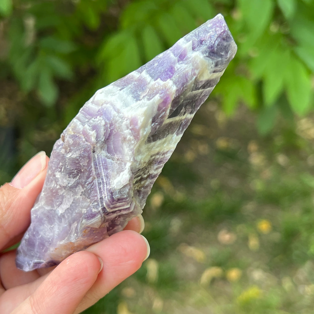Ametist chevron piatra bruta/ varf m4, pietre semipretioase - druzy.ro 3 