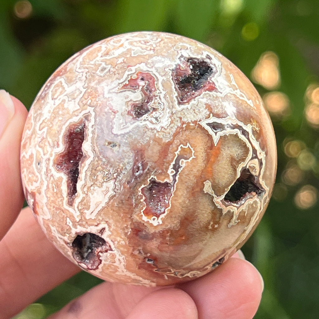Sfera agat Crazy Lace | Model 8, pietre semipretioase - druzy.ro 13 