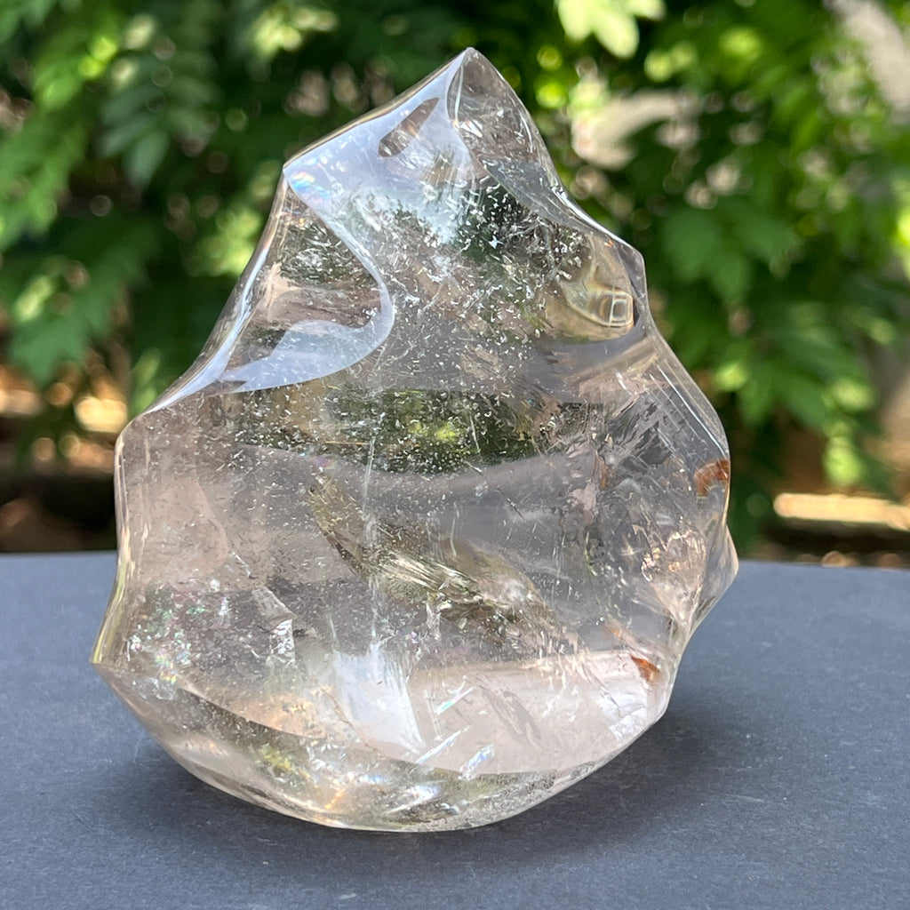 Sculptura din cuart de stanca/cristal incolor forma flacara m1, pietre semipretioase - druzy.ro 6 