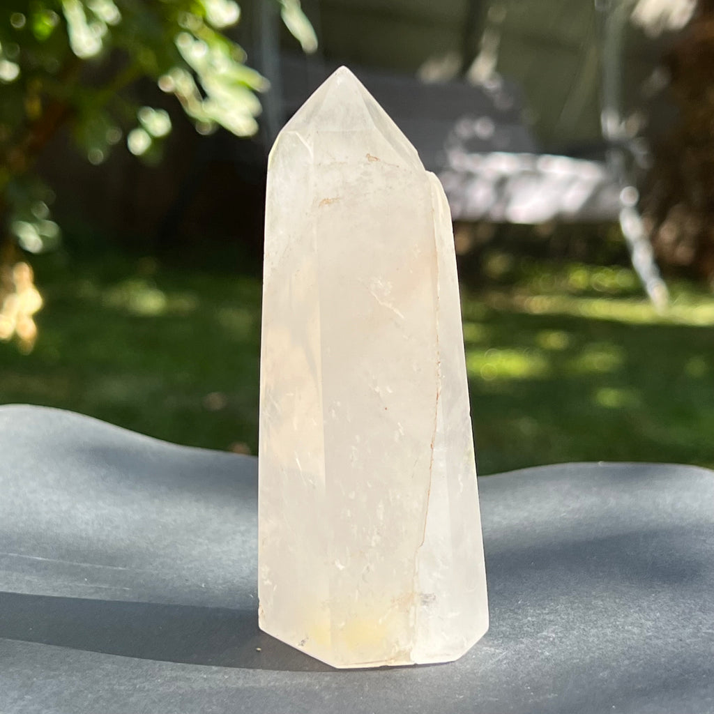 Obelisc/varf/generator cristal de stanca/cuart incolor Africa Af5/ m6, druzy.ro, cristale 5