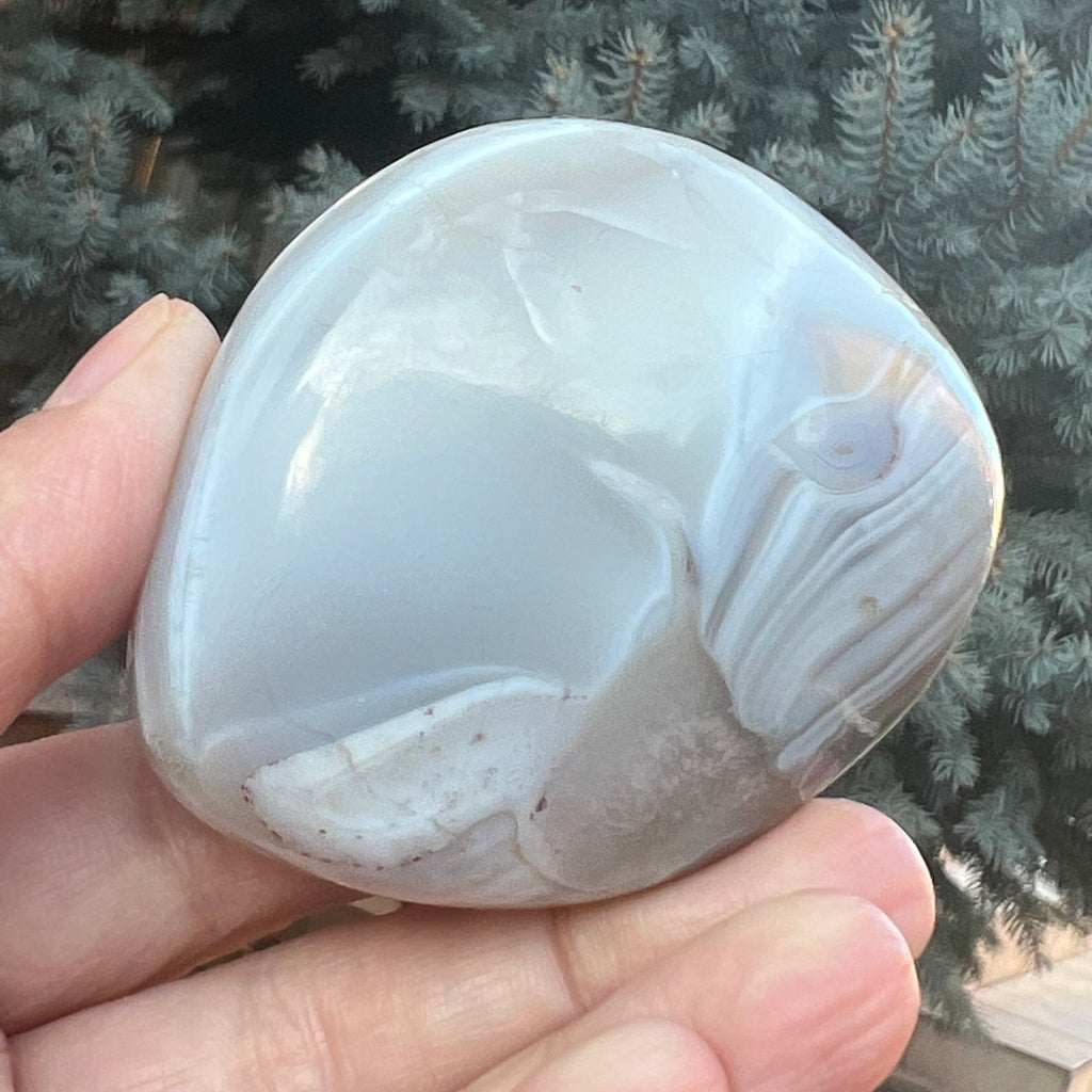Agat de Botswana palm stone m9A, druzy.ro, cristale 5