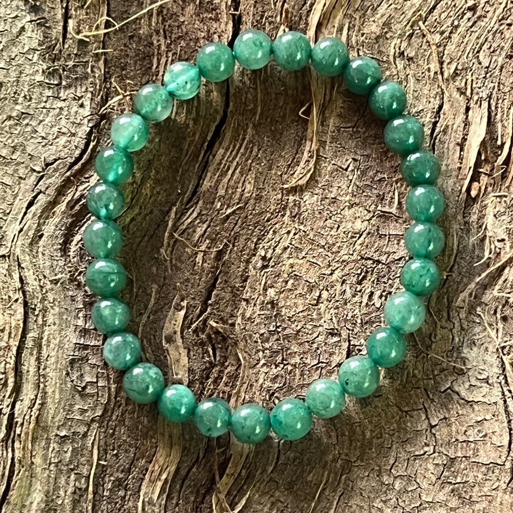Bratara aventurin verde intens 6 mm, pietre semipretioase - druzy.ro 2 