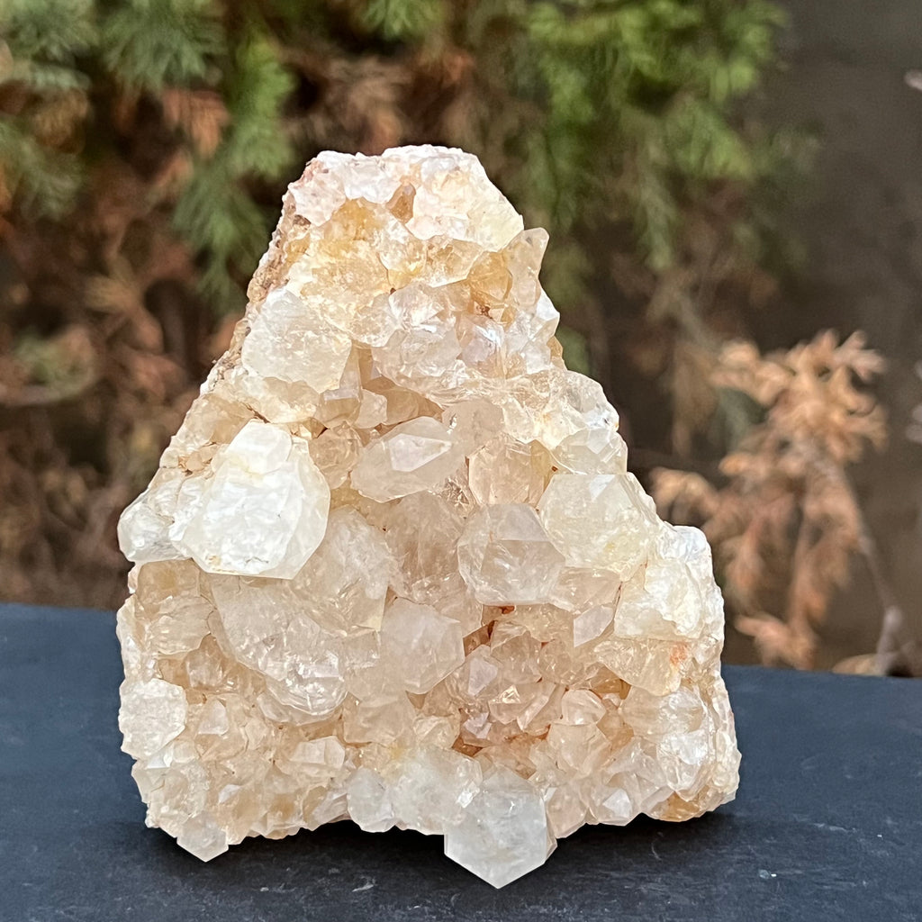 Cluster felie cuart incolor cristal de stanca din Zambia model 1, druzy.ro, cristale 1