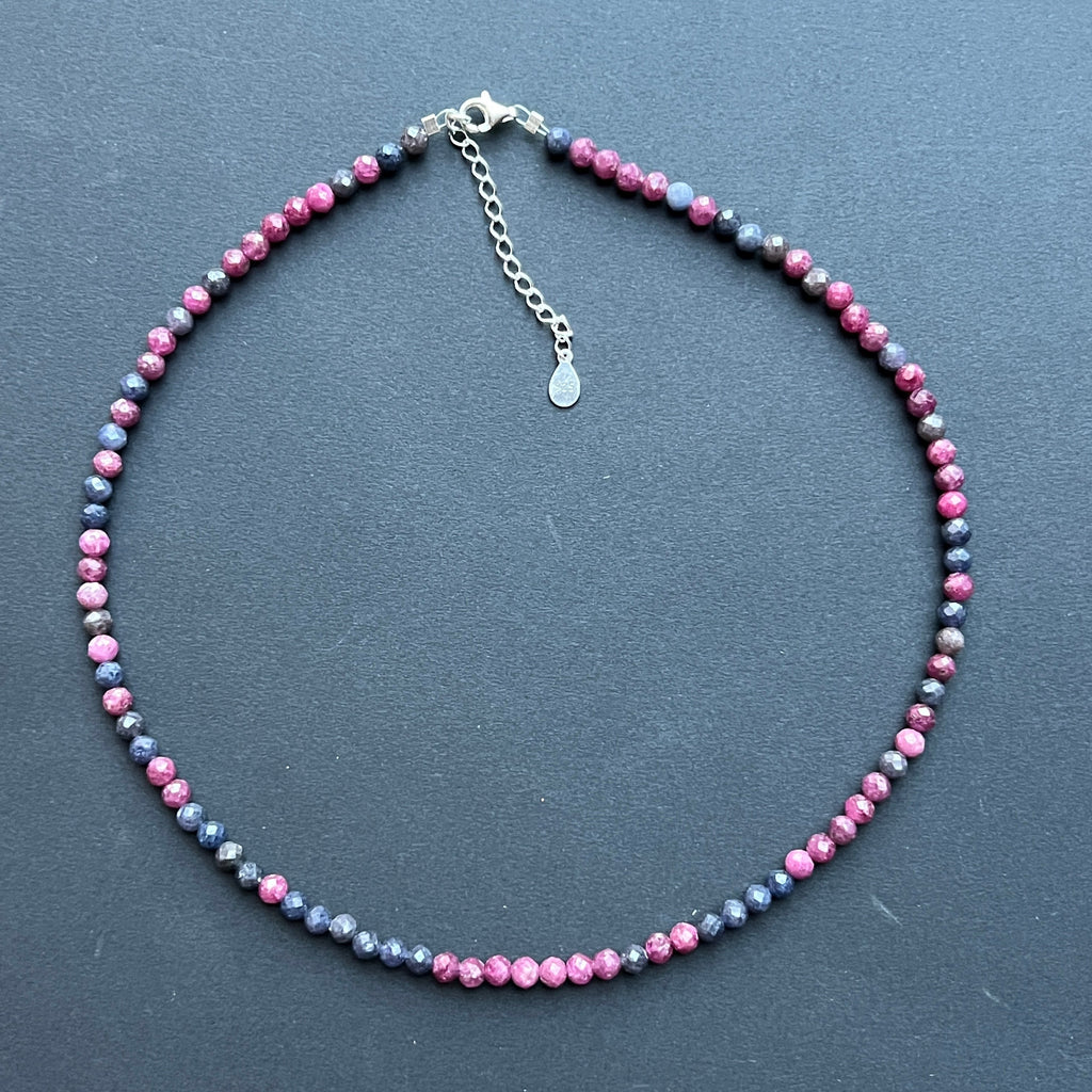 Colier safir si rubin Silent Royalty#113, pietre semipretioase - druzy.ro 2 