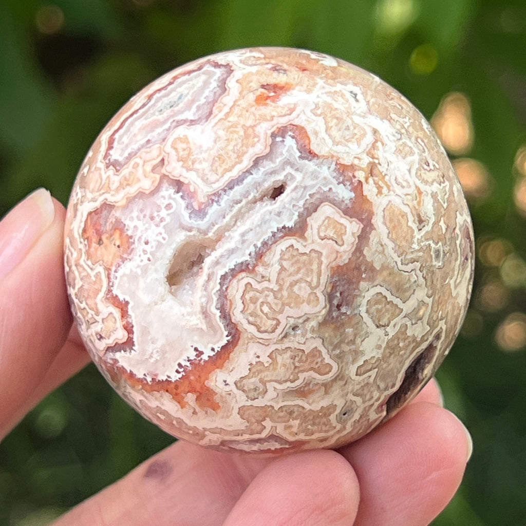 Sfera agat Crazy Lace | Model 8, pietre semipretioase - druzy.ro 11 