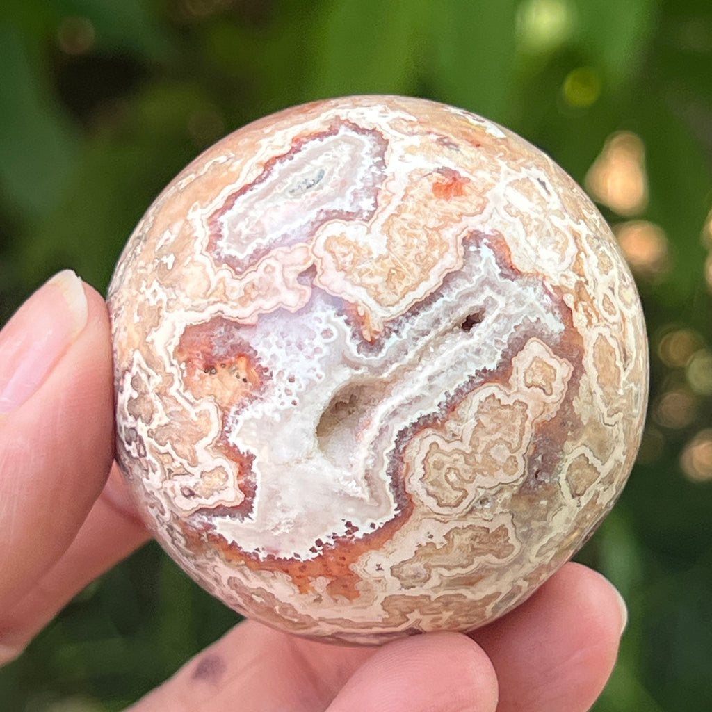 Sfera agat Crazy Lace | Model 8, pietre semipretioase - druzy.ro 3 