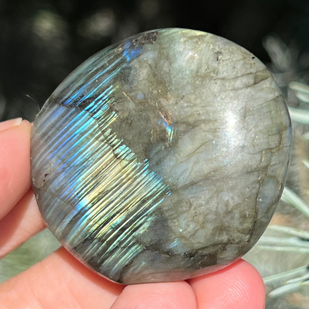Labradorit palm stone m19, druzy.ro, cristale 1