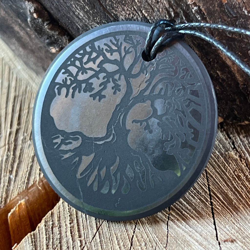 Pandantiv shungit Tree of Life 5 cm, pietre semipretioase - druzy.ro 2 