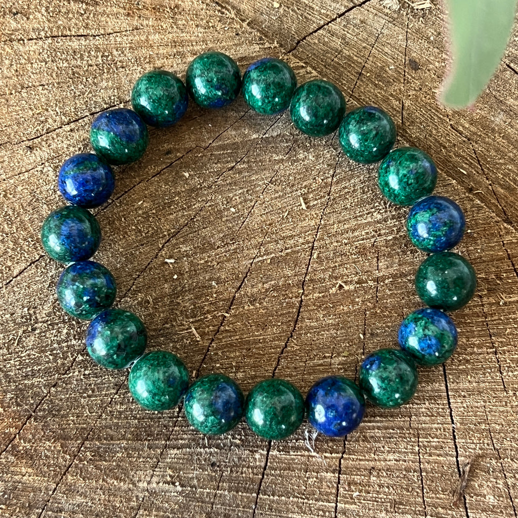 Bratara azurit si malachit 10 mm | Model 2, pietre semipretioase - druzy.ro 3 