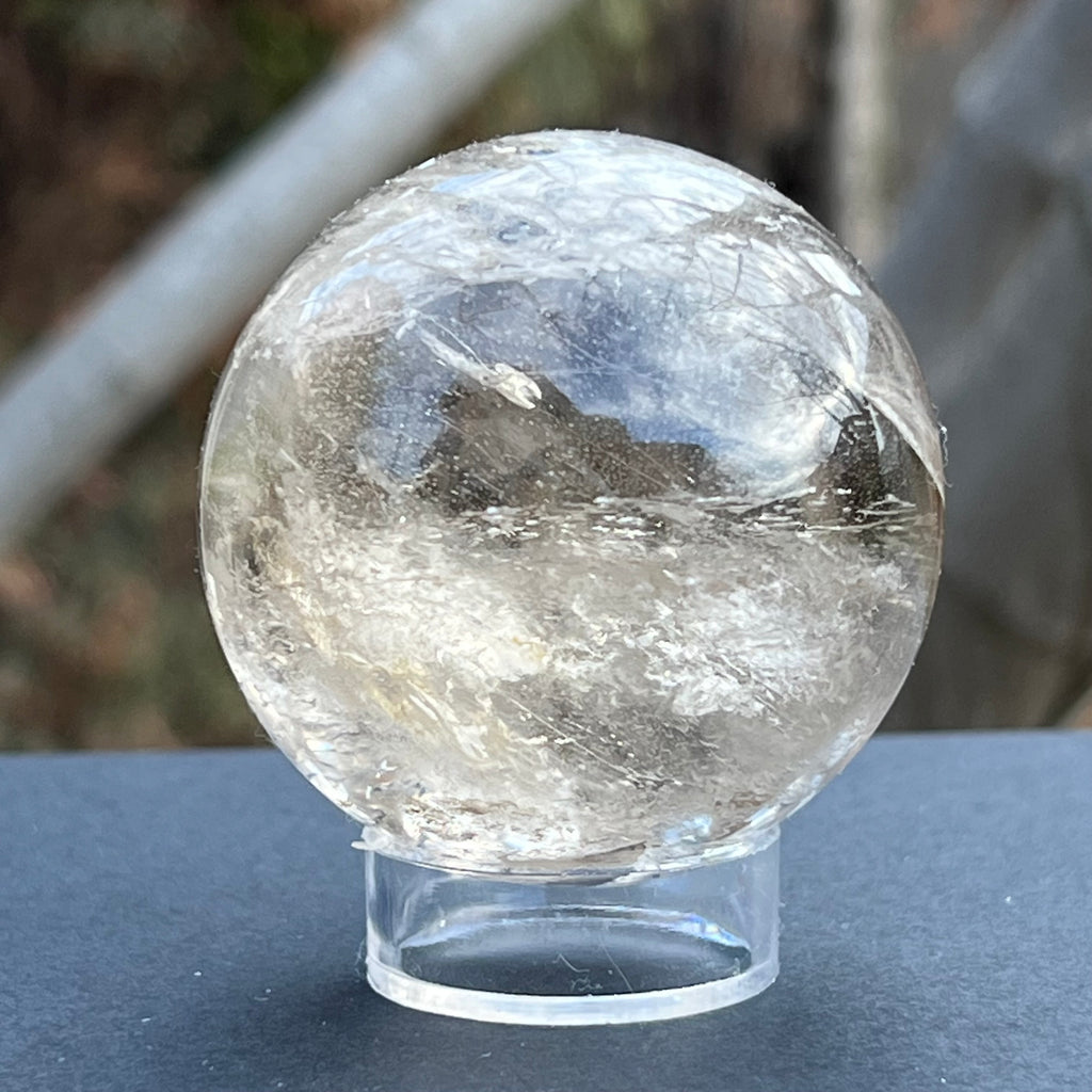 Sfera 5.5 cm cuart fumuriu model 32, druzy.ro, cristale 1