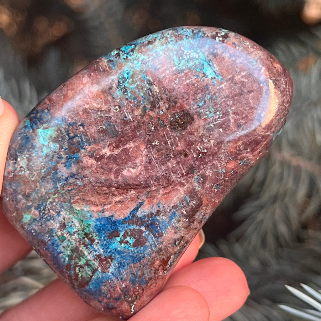 Forma libera/palmstone Shattuckite m1, pietre semipretioase - druzy.ro 9 