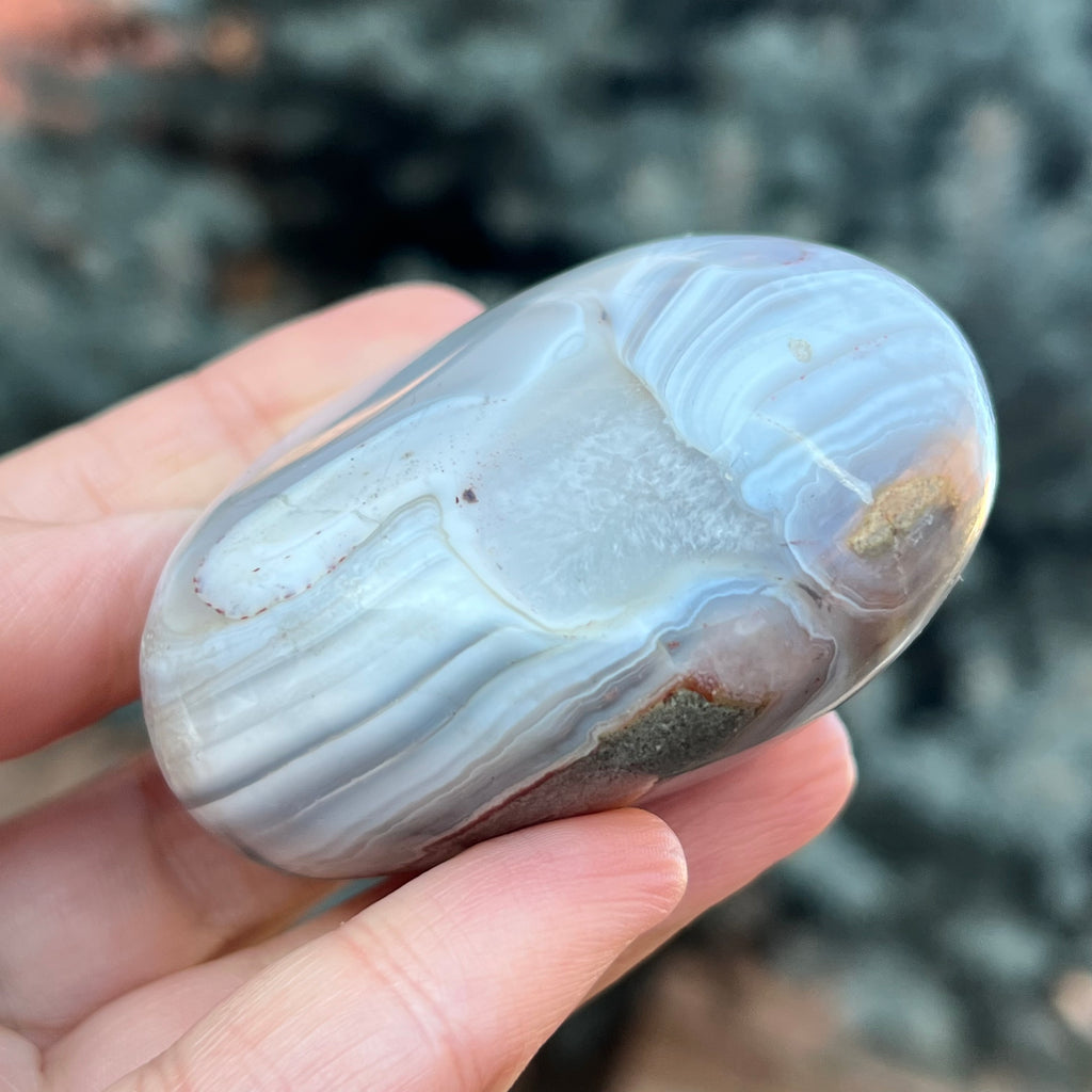 Agat de Botswana palm stone m9A, druzy.ro, cristale 4