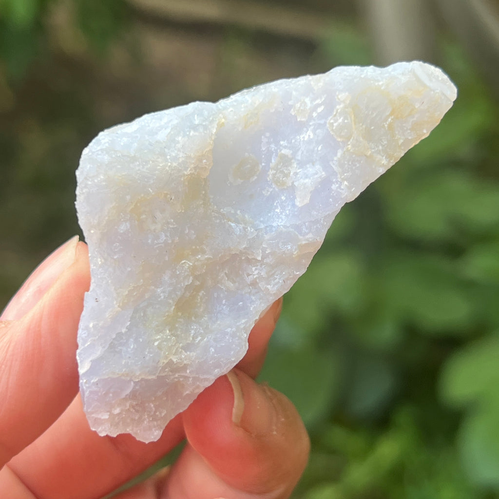 Agat albastru dantelat/ calcedonie Malawi mini m1, pietre semipretioase - druzy.ro 2 