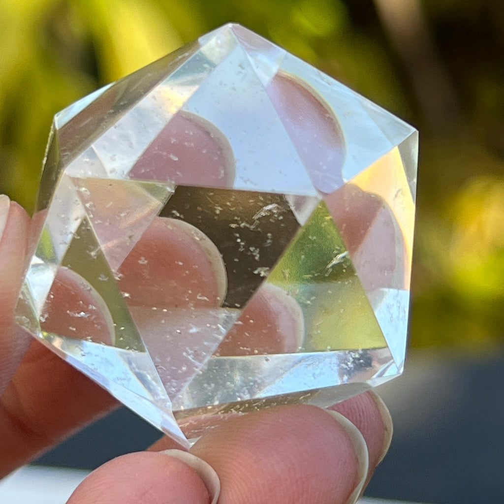 Icosaedru cuart incolor / cristal de stanca m13, pietre semipretioase - druzy.ro 2 