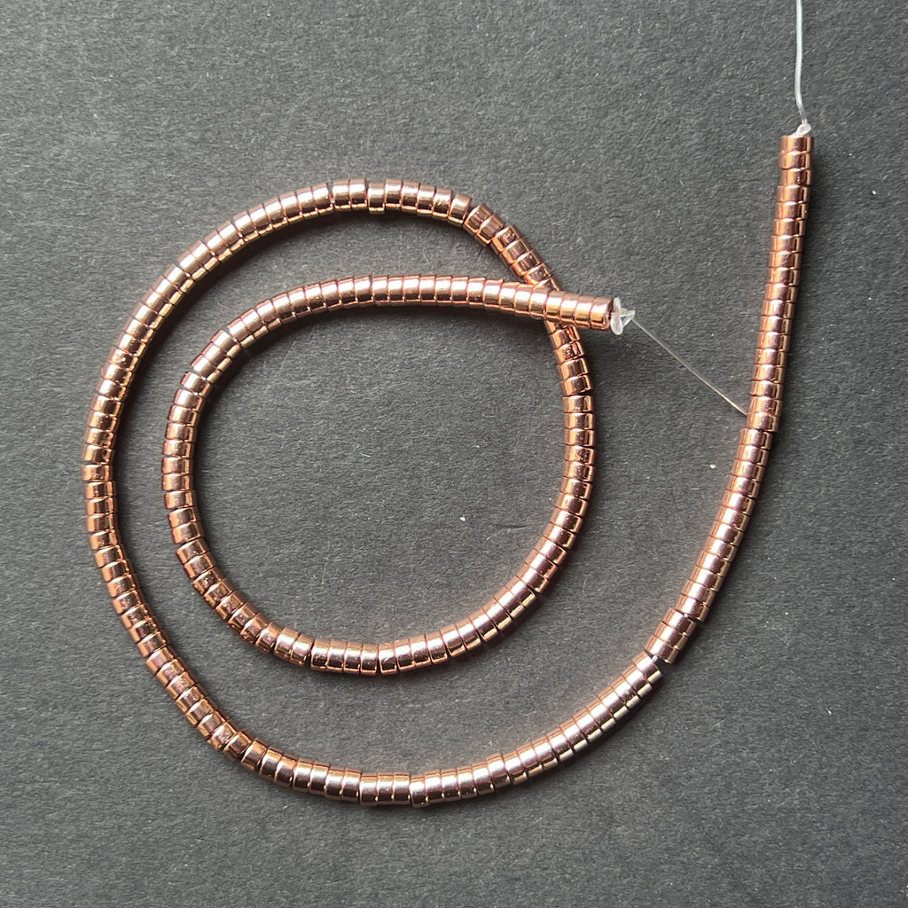 Sirag margele pietre semipretioase HEMATIT DISC ROSE, pietre semipretioase - druzy.ro 1 