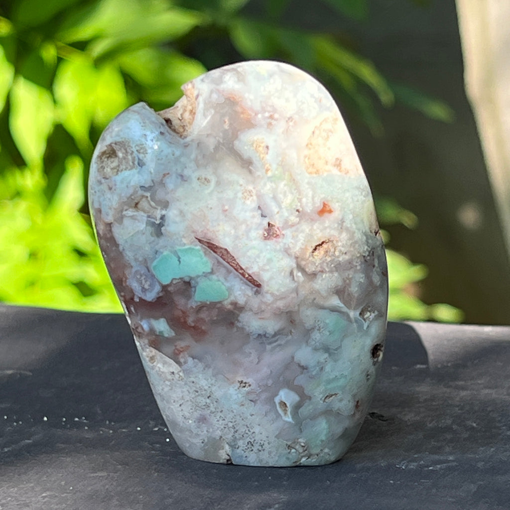 Calcedonie cu crom albastru-verzuie din Zimbabwe -forma libera| Model 6, pietre semipretioase - druzy.ro 1 