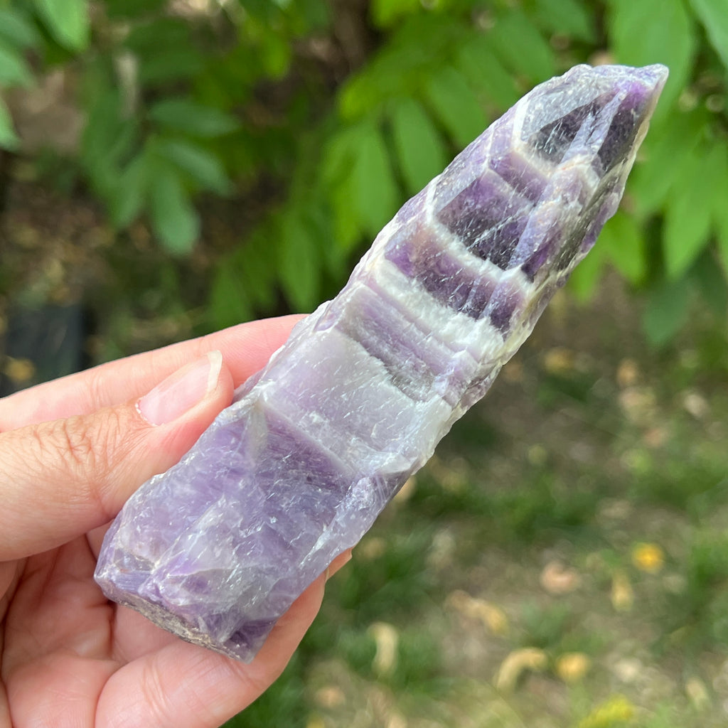 Ametist chevron piatra bruta/ varf m2, pietre semipretioase - druzy.ro 4 