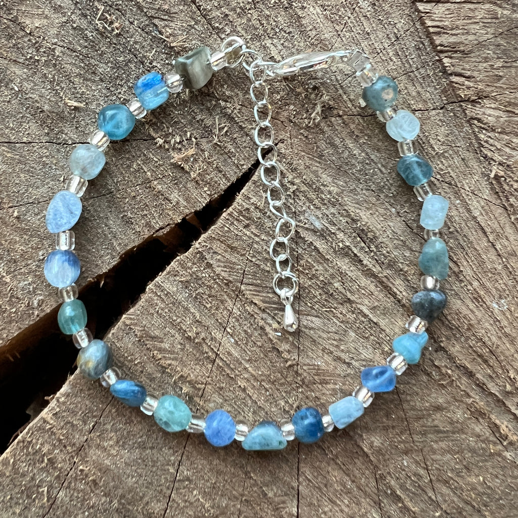 Bratara cianit albastru Joy Tumble, pietre semipretioase - druzy.ro 1 
