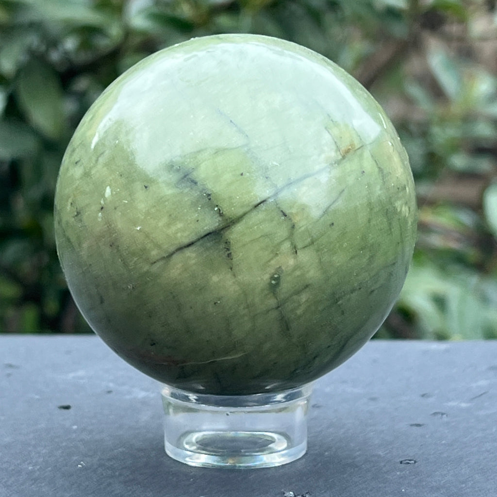Sfera jad verde nefrit din Pakistan model 1, pietre semipretioase - druzy.ro 2 