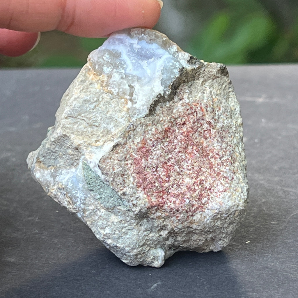 Calcedonie albastra /blue lace/ agat albastru piatra bruta model Af5, pietre semipretioase - druzy.ro 3 