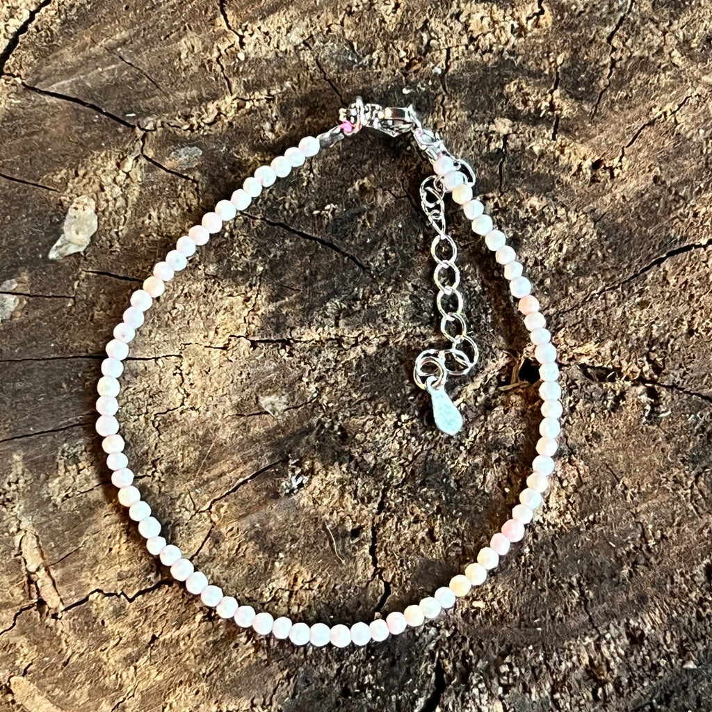 Bratara reglabila opal roz 2 mm, pietre semipretioase - druzy.ro 3 