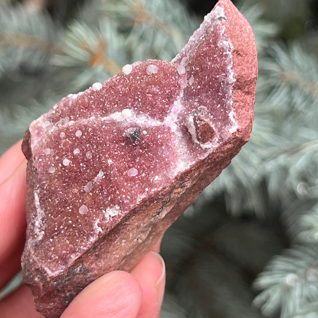 Dolomit roz Salrose insertii malachit piatra bruta m25, druzy.ro, cristale 8