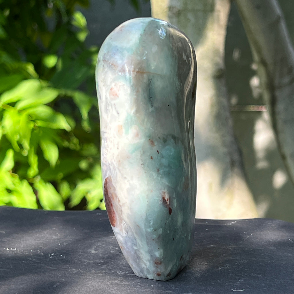 Calcedonie cu crom albastru-verzuie din Zimbabwe -forma libera| Model 12, pietre semipretioase - druzy.ro 3 