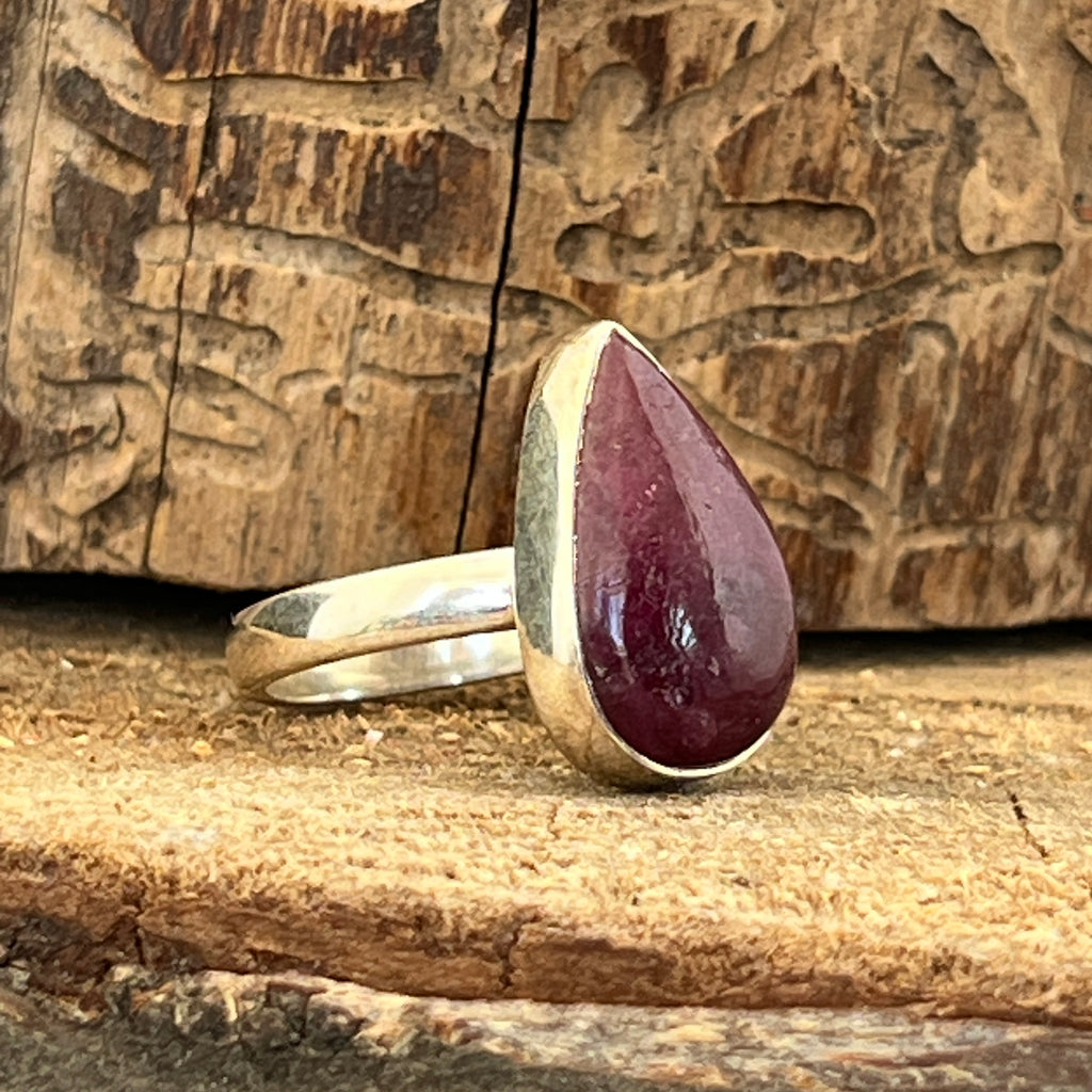 Inel ajustabil rubin din argint model 2, pietre semipretioase - druzy.ro 3 