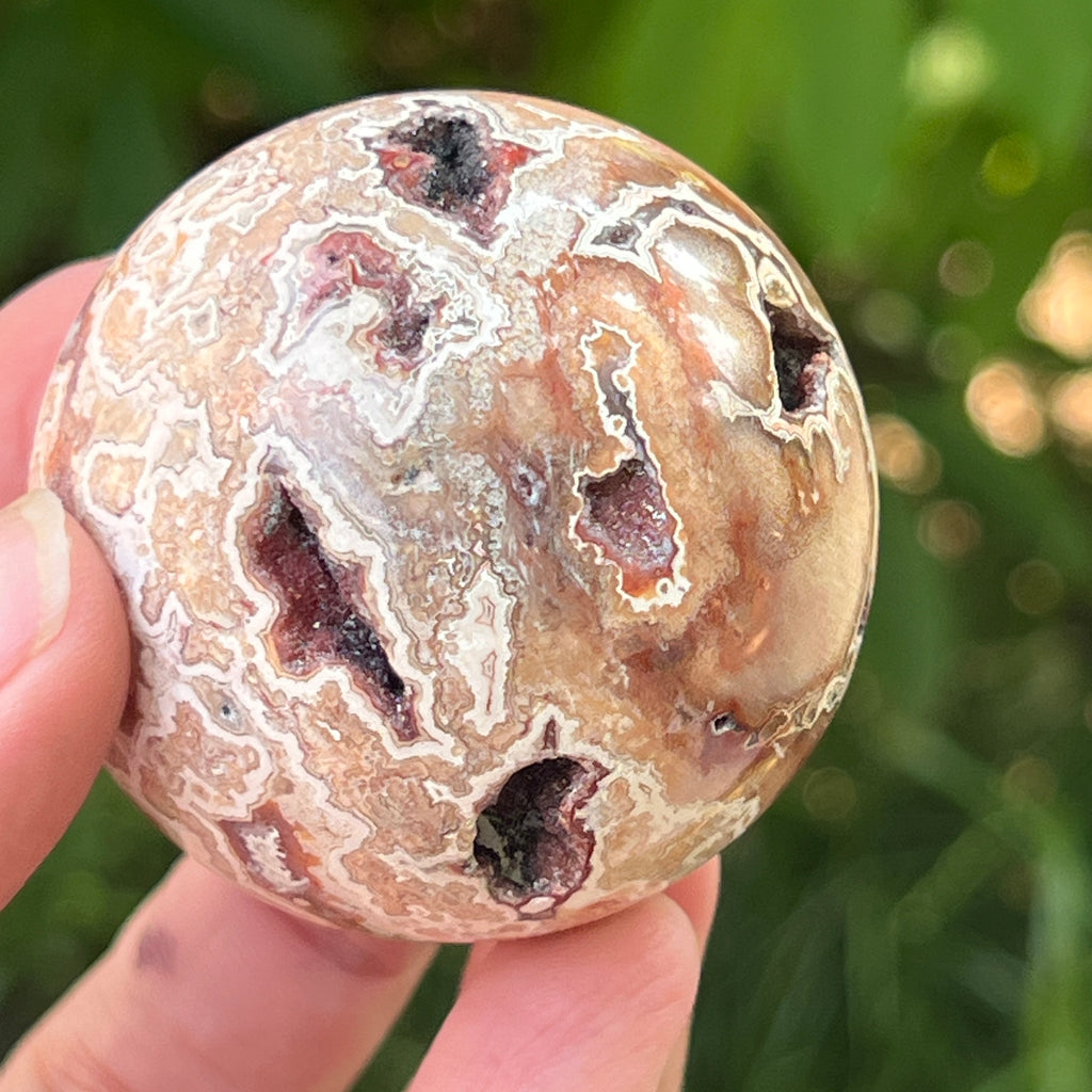 Sfera agat Crazy Lace | Model 8, pietre semipretioase - druzy.ro 7 