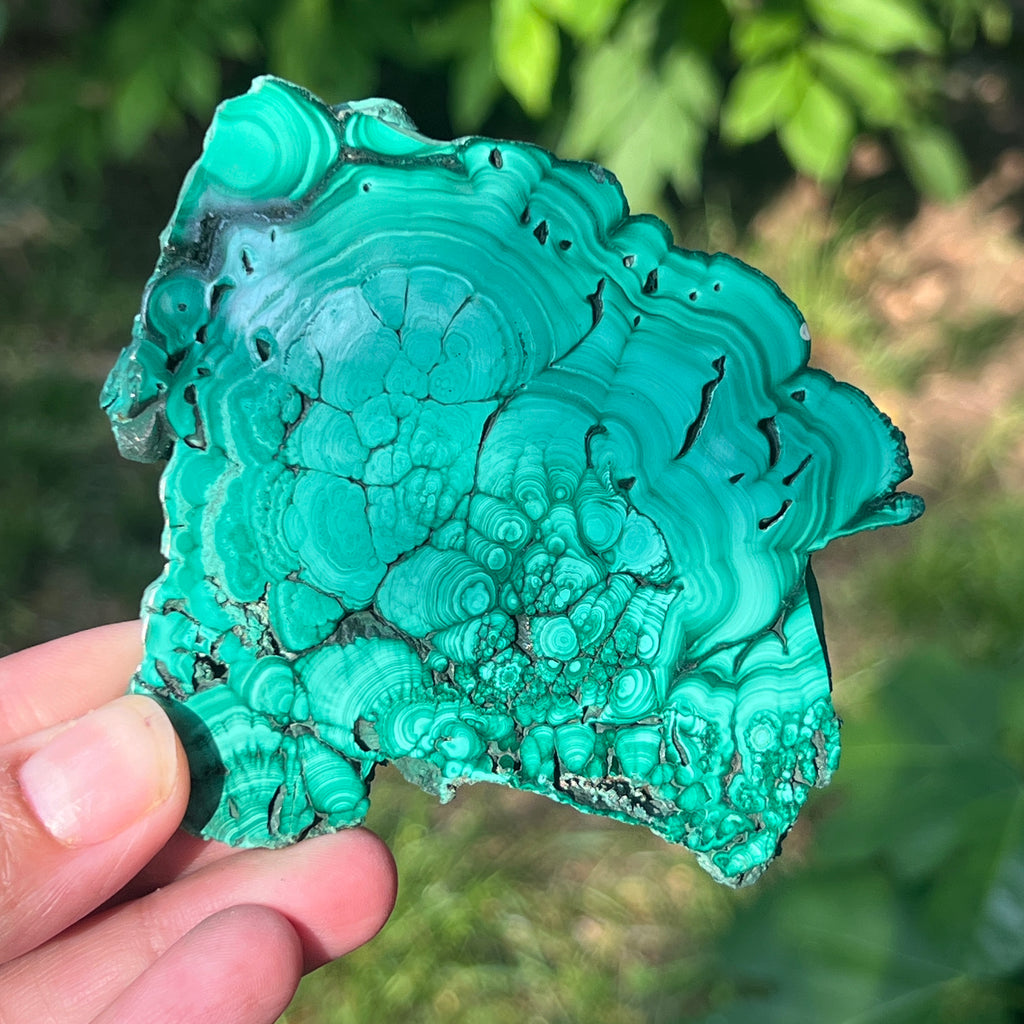 Felie malachit | Model 14, pietre semipretioase - druzy.ro 2 