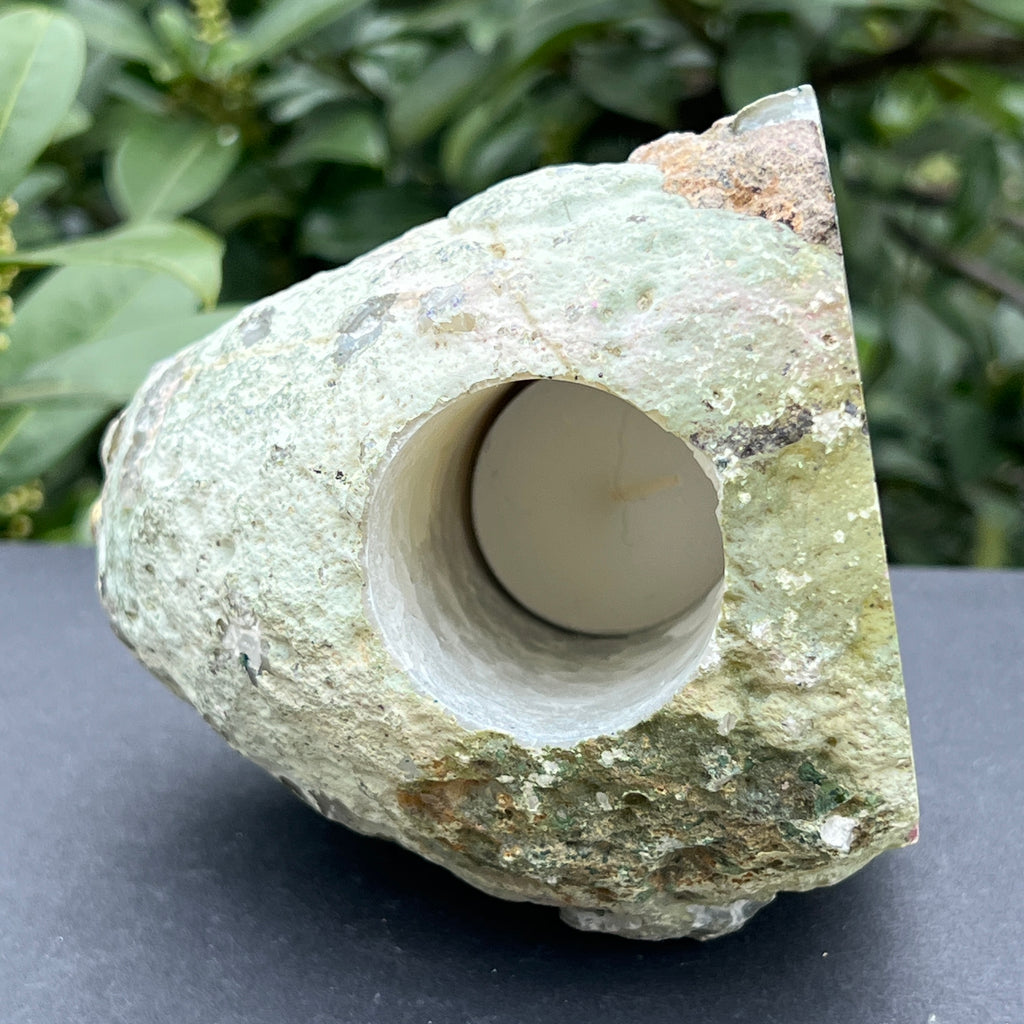 Suport lumanare din agat natural, bookend, suport carti, pietre semipretioase - druzy.ro 5 